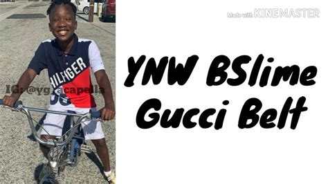 gucci on my belt song|gucci belt ynw bslime.